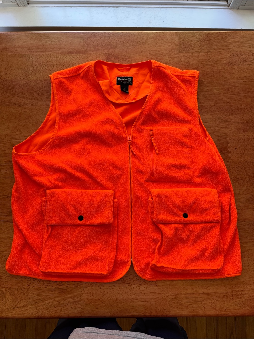 Vintage Gander Mountain Guide Series Men’s XL Blaze Orange Fleece Hunting Vest